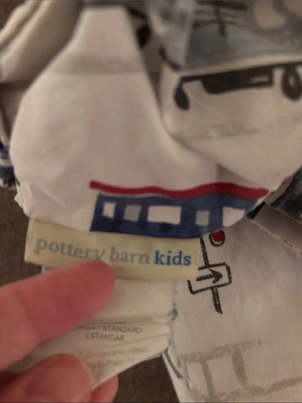 Pottery barn kids train sheet set